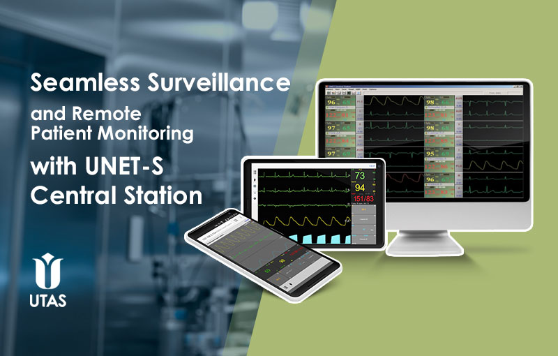 central monitoring station UNET-S and remote patient monitoring